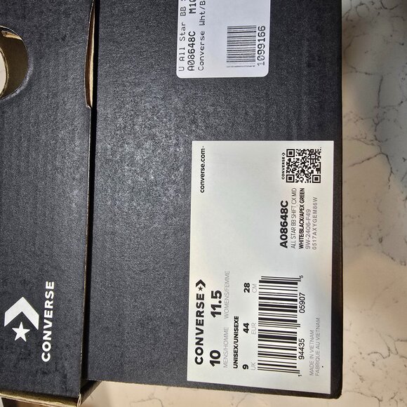 Converse All Star BB Shift CX White Black Green Men Basketball Shoe A08648C 10 - Picture 9 of 14